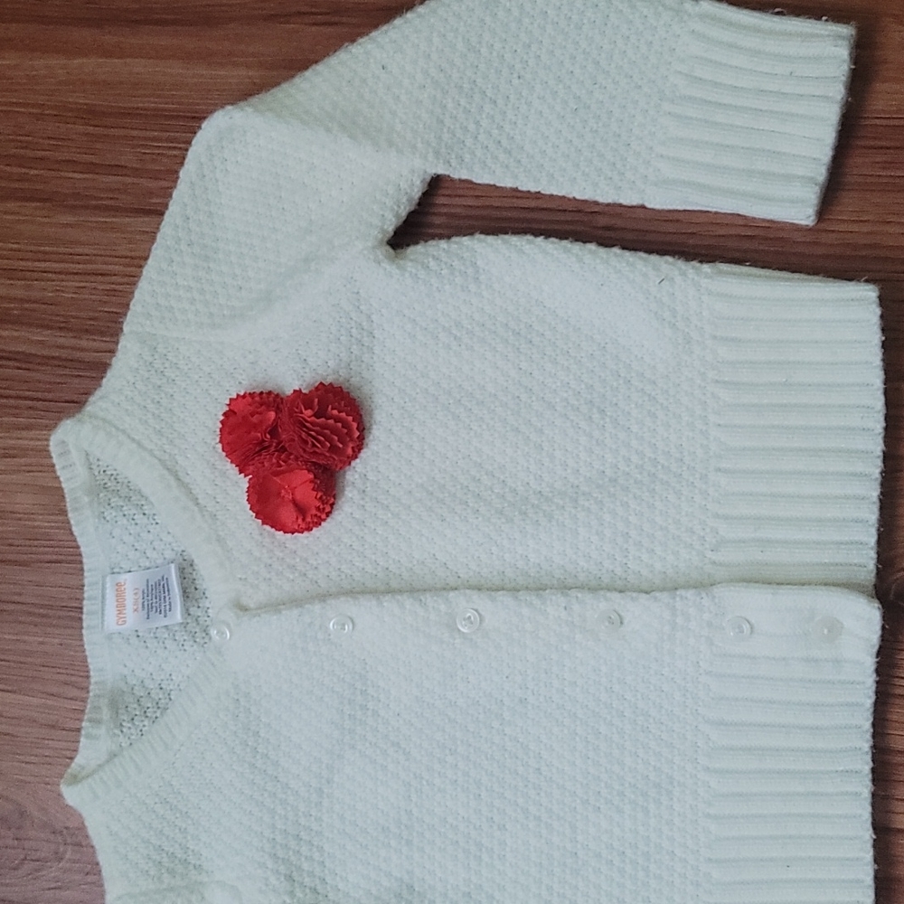 Holiday Sweater Button Down Sweater Acrylic XS 4 - Picture 6 of 6